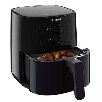 Philips قلاية فيليبس الهوائية الأساسية ، أنالوج ، أسود ، 50 هرتز ، HD9200 / 90