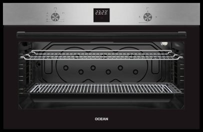 فرن اوشن 90سم غاز بلت ان شوايه غاز تايمر ديجيتال OGVOF94IR CTC