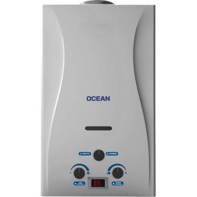 أوشن سخان غاز 10 لتر ديجيتال امان کامل فضي OCEGWH10NGDS